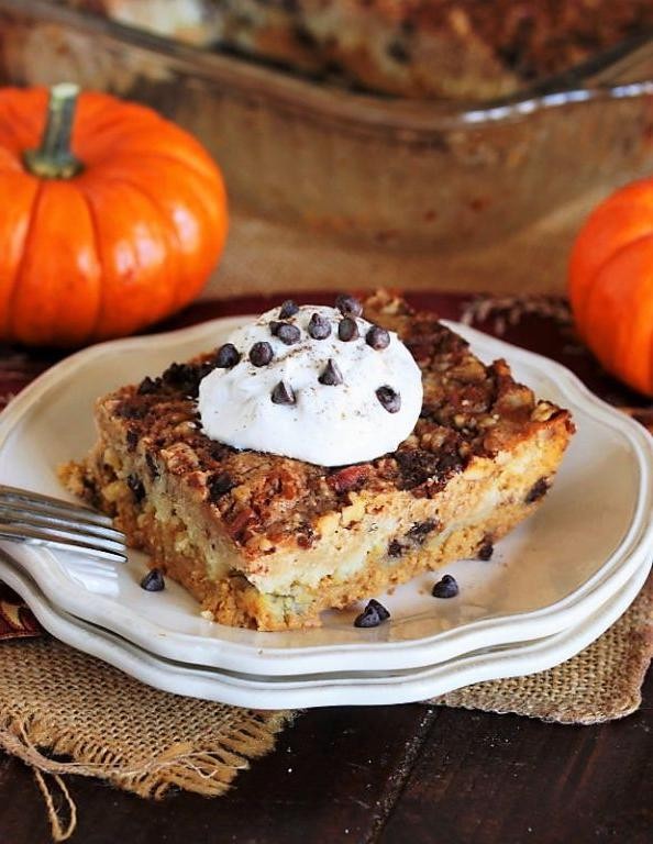 Chocolate Chip Pumpkin Dump Cake