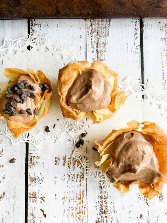 Chocolate Hazelnut Phyllo Cups