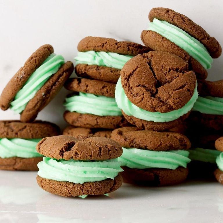 Chocolate Mint Sandwich Cookies