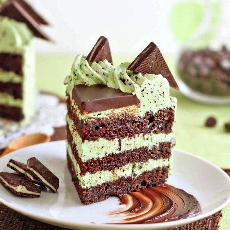 Chocolate Mud Cake with Mint Chocolate Chips