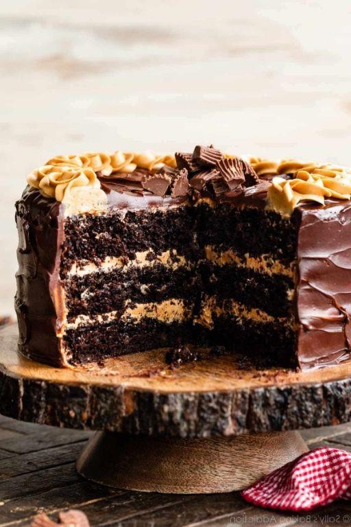 Chocolate Mud Cake with Peanut Butter Frosting