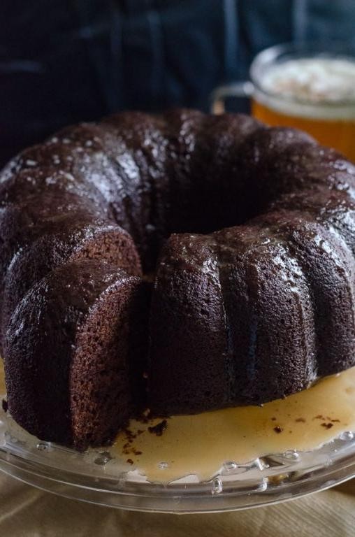 Chocolate Mud Cake with Spiced Rum Glaze