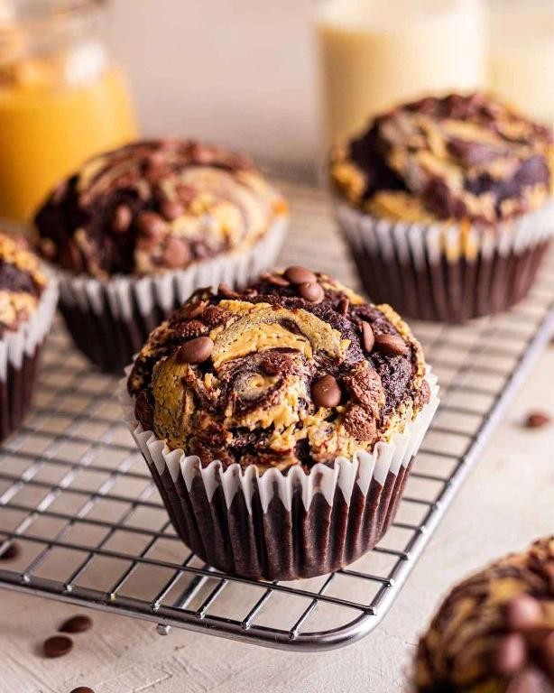 Chocolate Peanut Butter Muffins