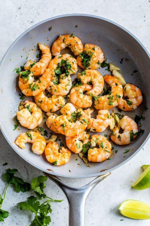 Cilantro Lime Boiled Shrimp