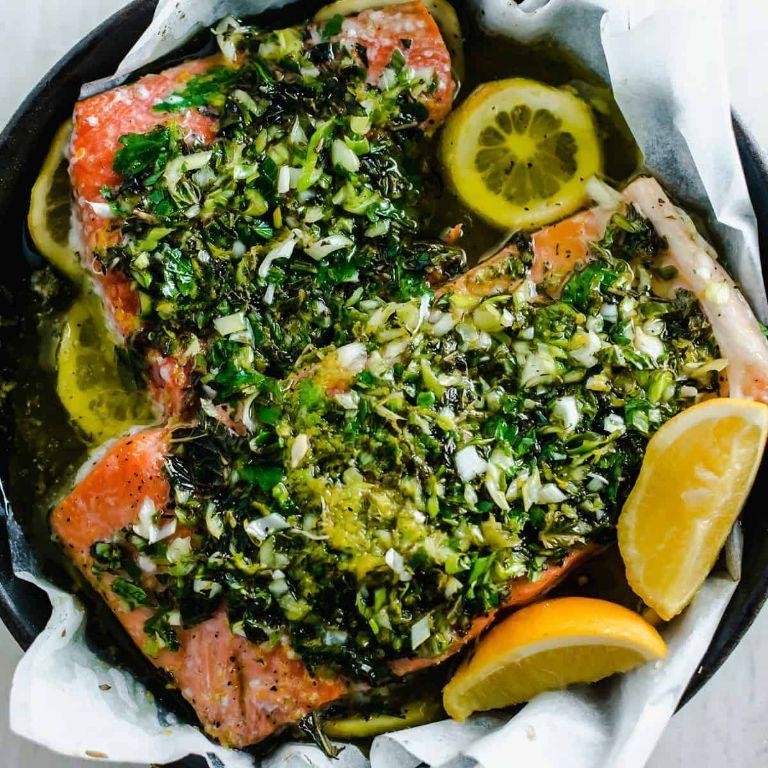 Citrus Herb Crusted Salmon