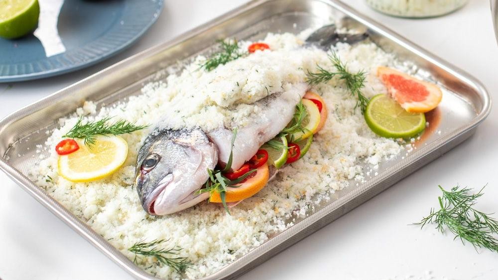 Citrus-Infused Salt-Crusted Fish