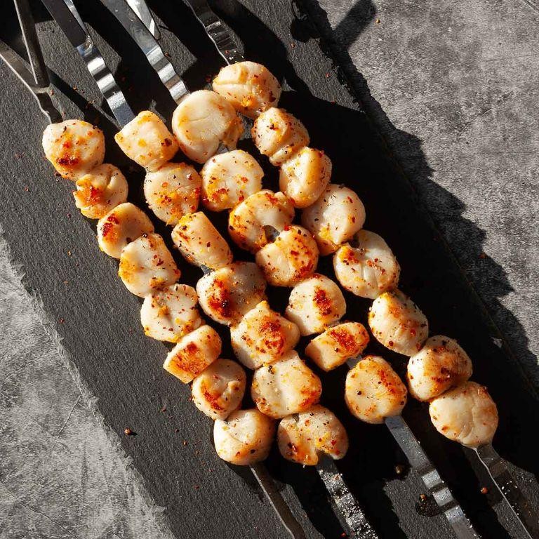 Citrus-Marinated Scallop Skewers