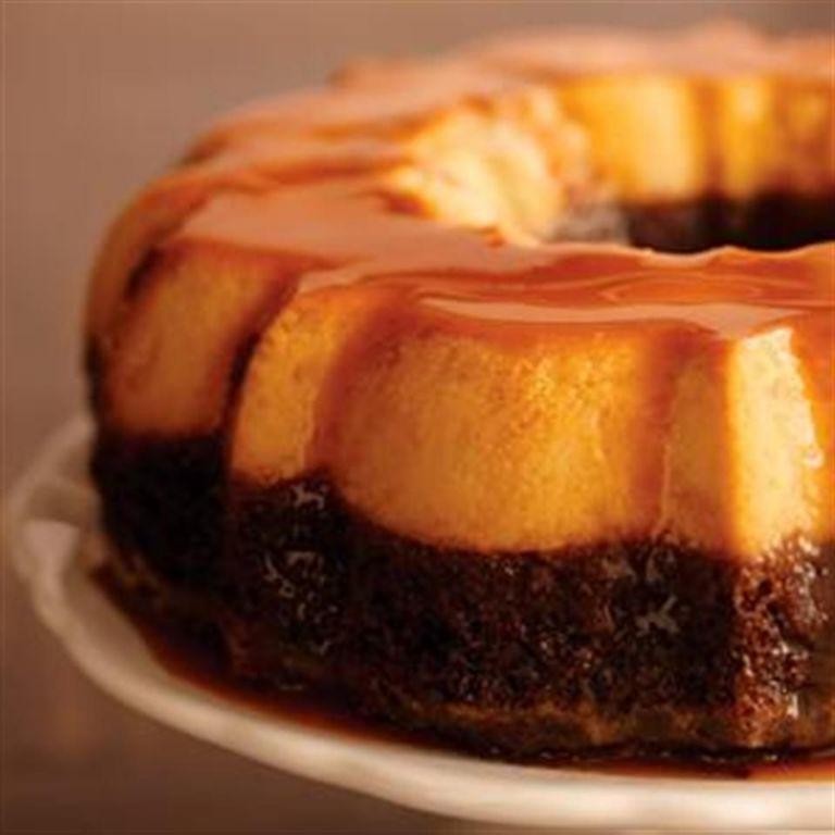 Classic Choco Flan Cake with Caramel Drizzle