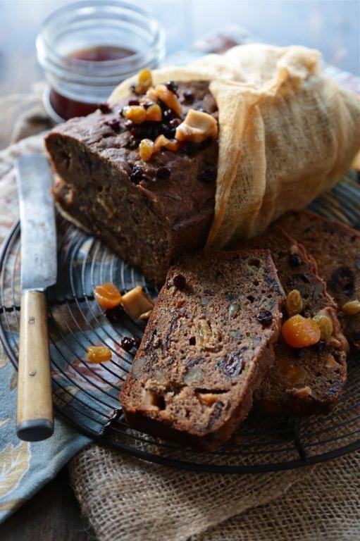 Classic Dark Fruit Cake with Brandy Soaked Fruits