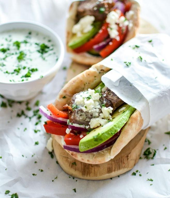 Classic Lamb Gyro with Tzatziki Sauce