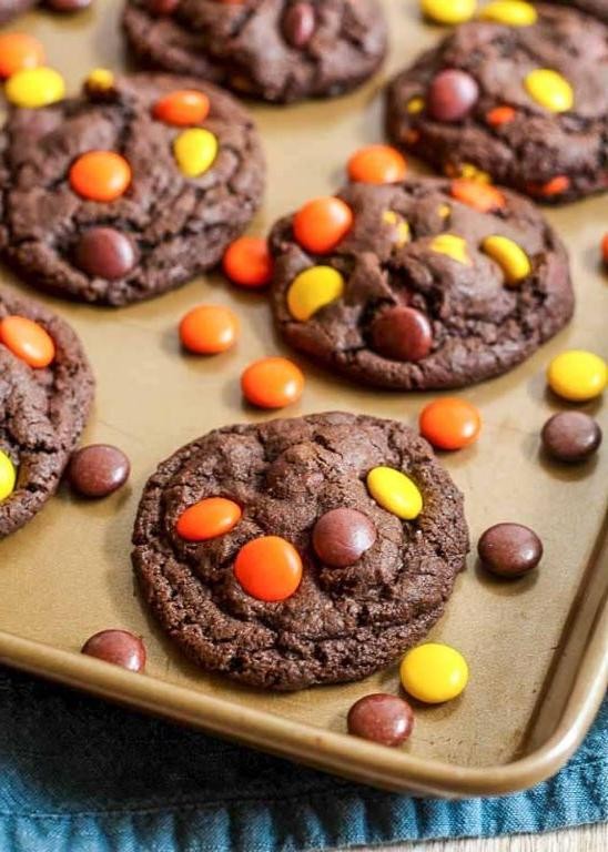 Classic Reese Pieces Chocolate Chip Cookies
