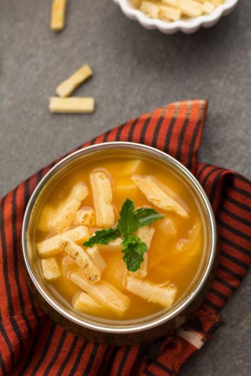Clear Tomato and Basil Soup