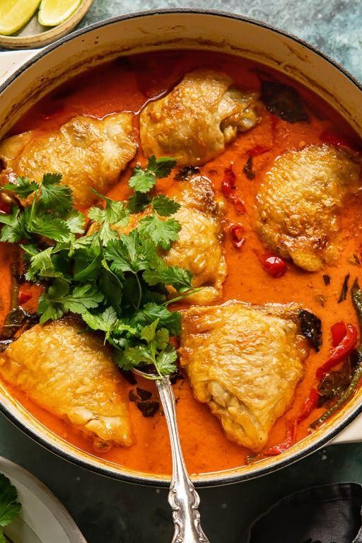 Coconut Curry Braised Chicken Thighs