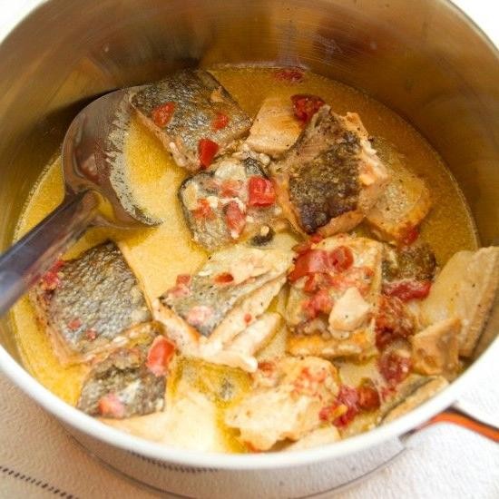 Coconut Curry Keta Salmon Stew