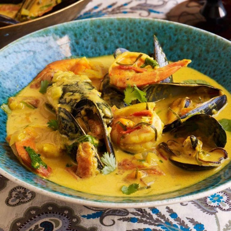 Coconut Curry Seafood Bisque