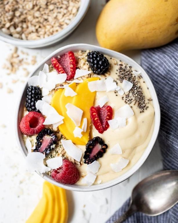 Coconut Mango Protein Smoothie Bowl