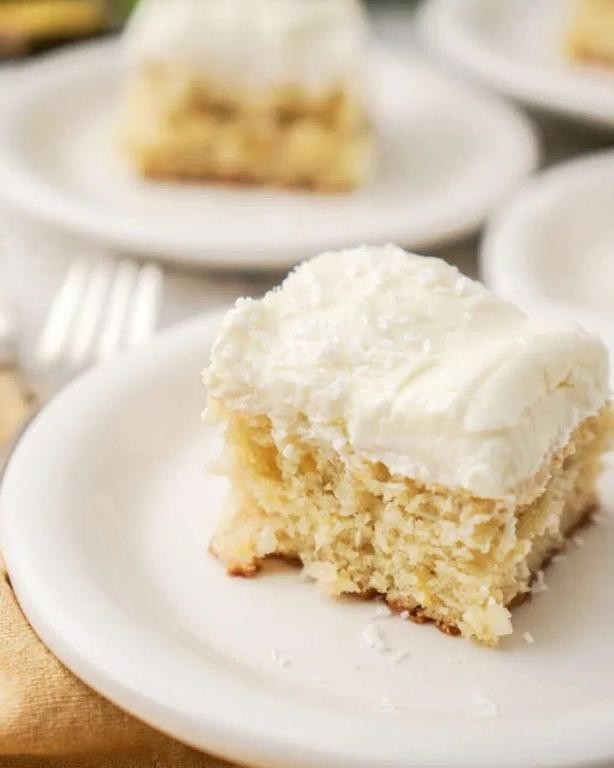 Coconut Pineapple Sheet Cake with Cream Cheese Frosting