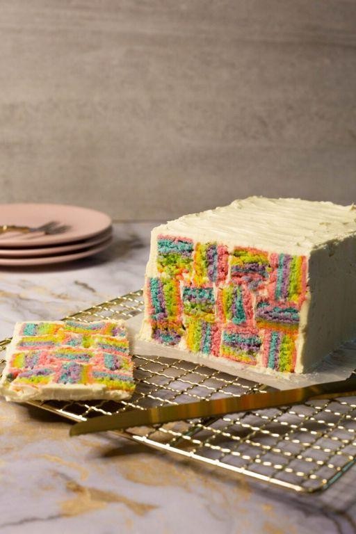 Coconut Rainbow Layer Cake