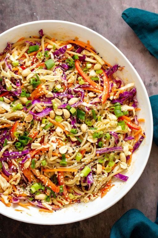 Cold Sesame Noodle Salad with Peanut Dressing