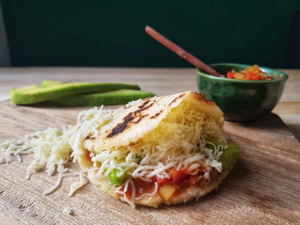 Colombian Arepas with Cheese and Avocado