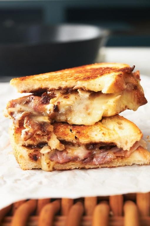 Corned Beef and Brie Sandwich with Fig Jam