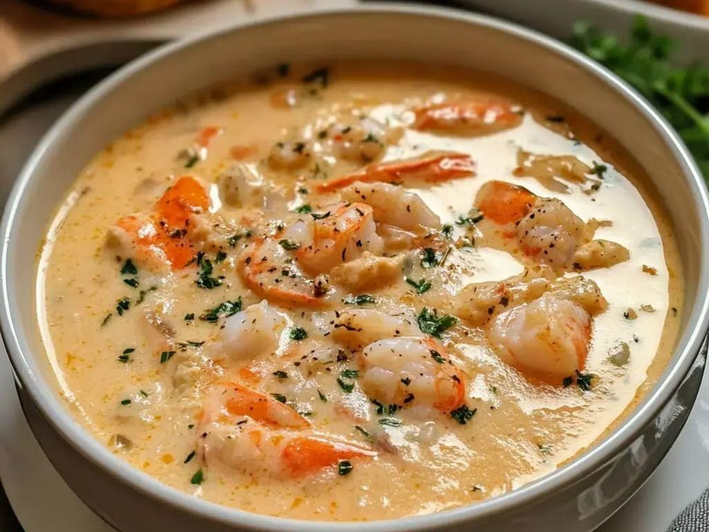 Crab and Shrimp Seafood Soup