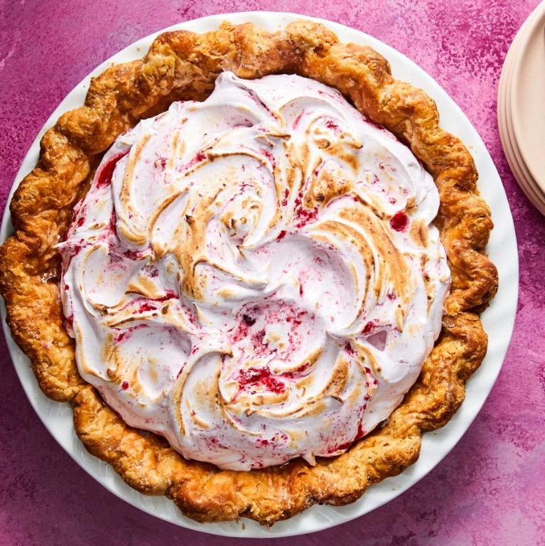 Cranberry Orange Meringue Pie