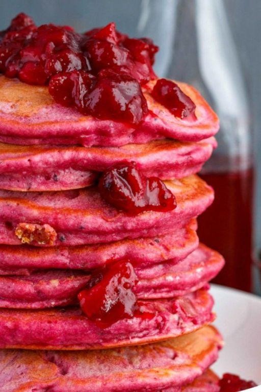 Cranberry Sauce Pancakes