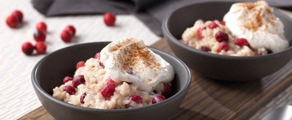 Cranberry Sauce Rice Pudding