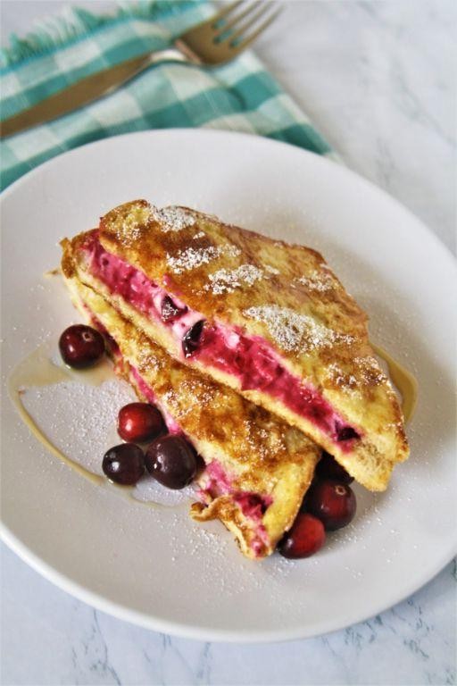 Cranberry Sauce Stuffed French Toast