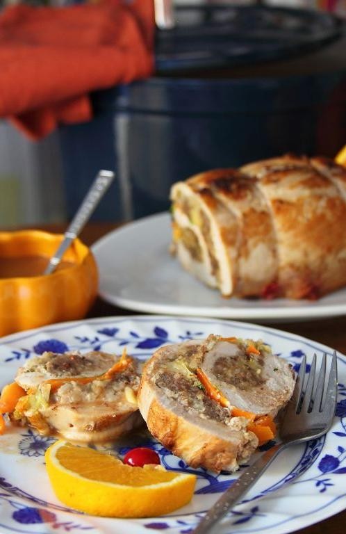 Cranberry Stuffed Boneless Turkey Breast with Orange Zest
