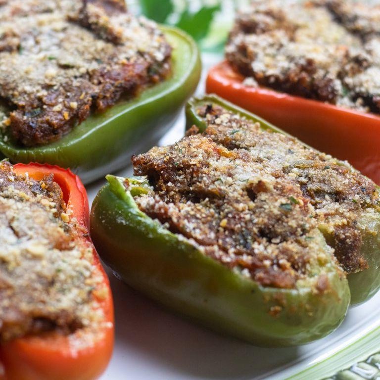 Crawfish Tail Stuffed Bell Peppers