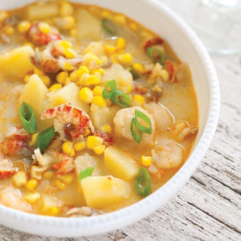 Crawfish Tail and Corn Chowder