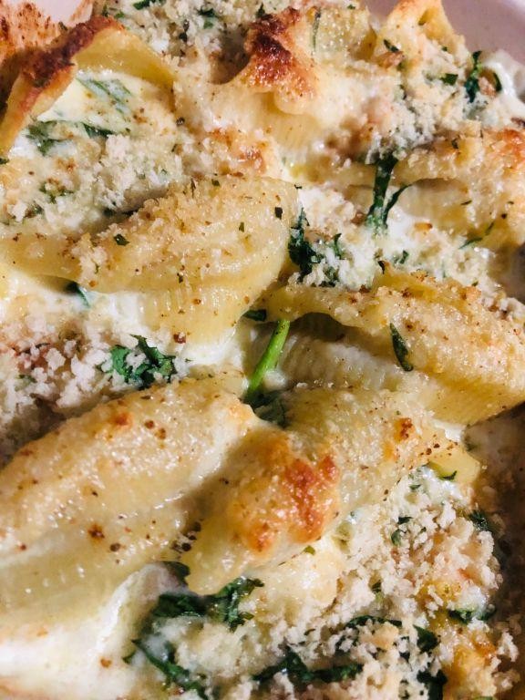 Crawfish Tail and Spinach Stuffed Shells