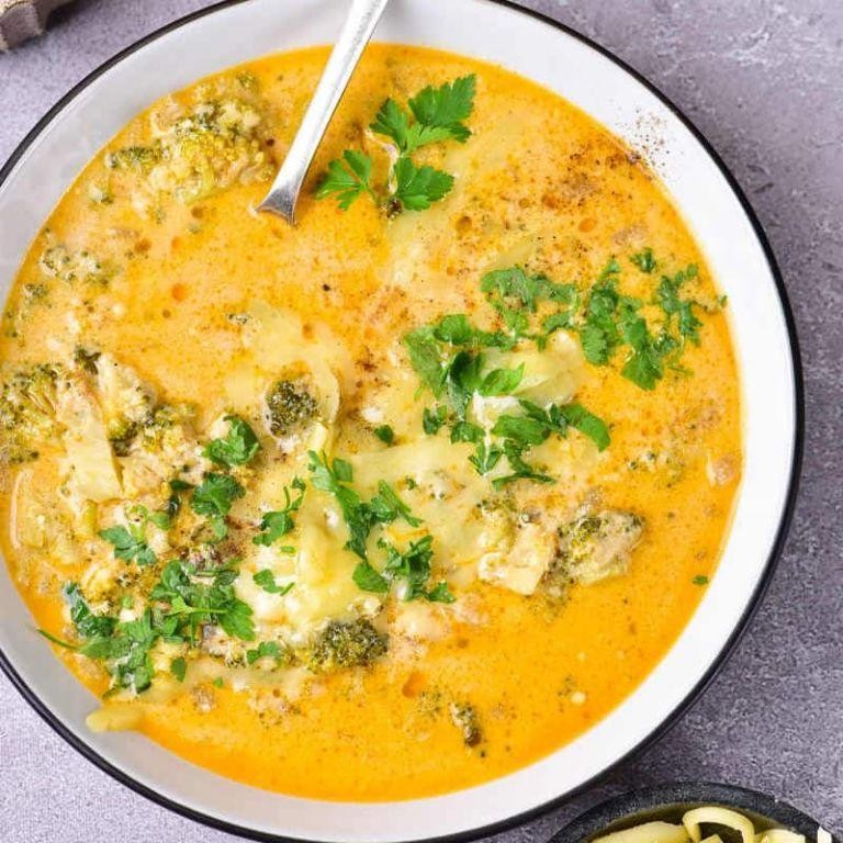 Creamy Broccoli Cheddar Keto Soup