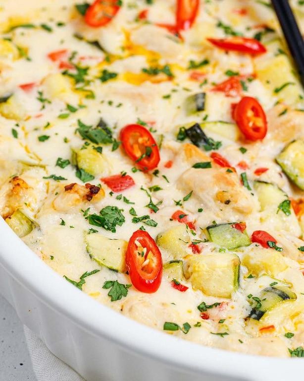 Creamy Chicken Zucchini Casserole