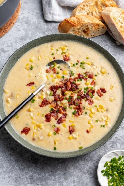 Creamy Corn Chowder with Bacon