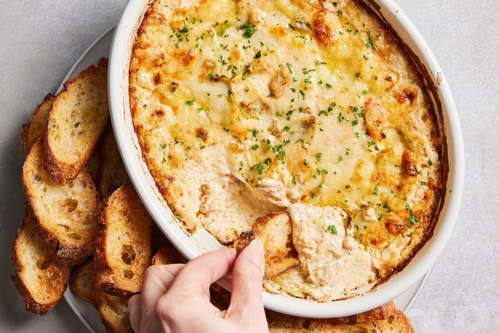 Creamy Dungeness Crab Dip with Artichokes