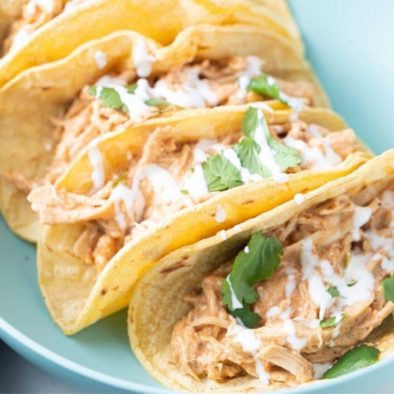 Creamy Instant Pot Shredded Chicken Tacos