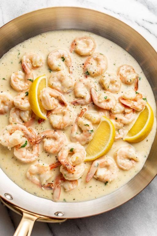 Creamy Lemon Garlic Shrimp Scampi