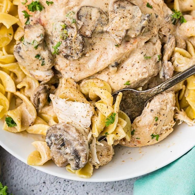 Creamy Mushroom Bone-In Chicken Crock Pot Recipe