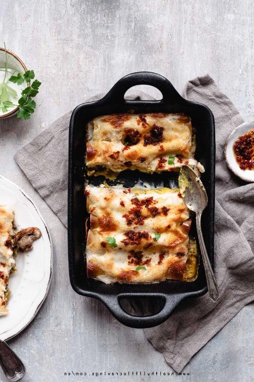 Creamy Mushroom Cannelloni Bake