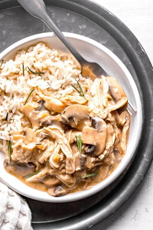 Creamy Mushroom Frozen Chicken Crock Pot Meal