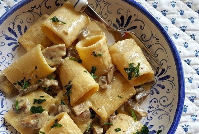Creamy Mushroom and Truffle Paccheri Pasta
