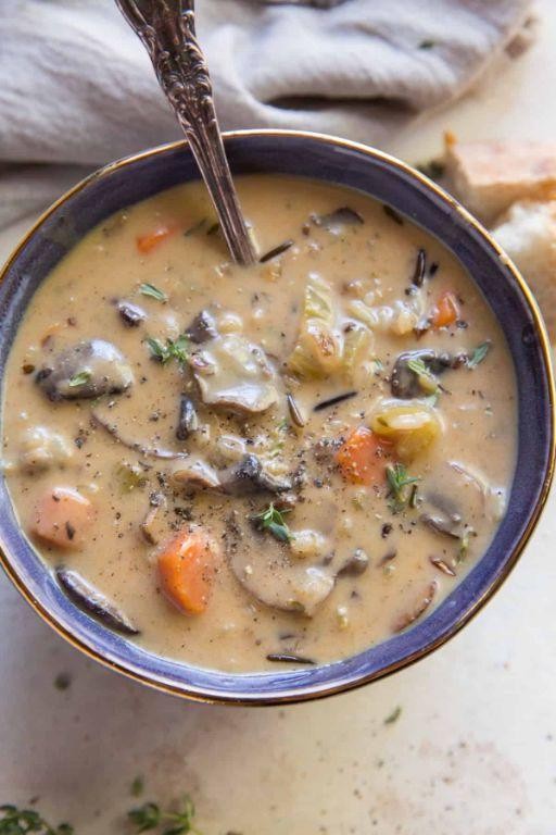 Creamy Mushroom and Wild Rice Soup
