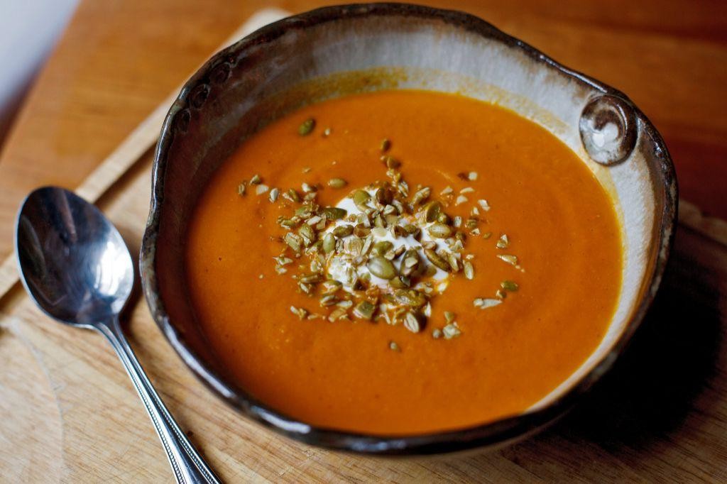 Creamy Pumpkin Soup with Ancho Chile
