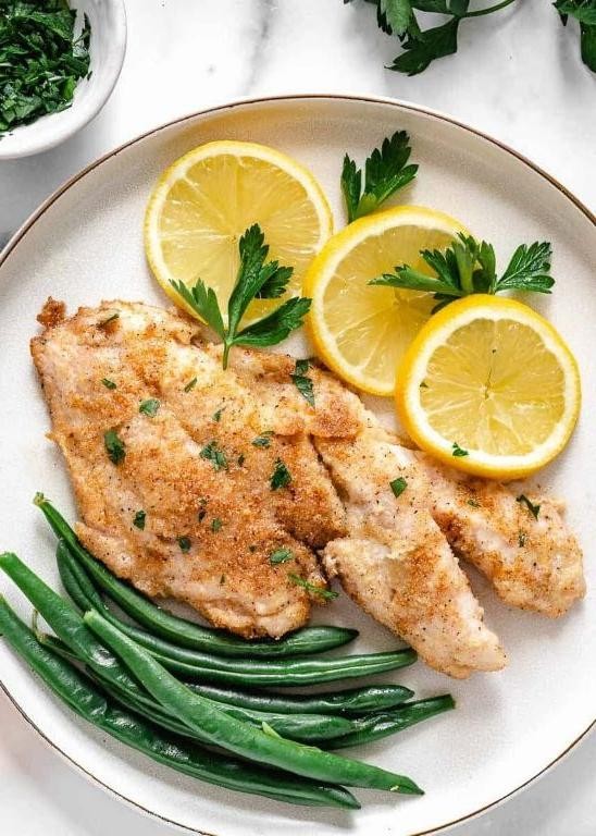 Crispy Pan-Seared Yellow Tail Snapper with Garlic Herb Butter
