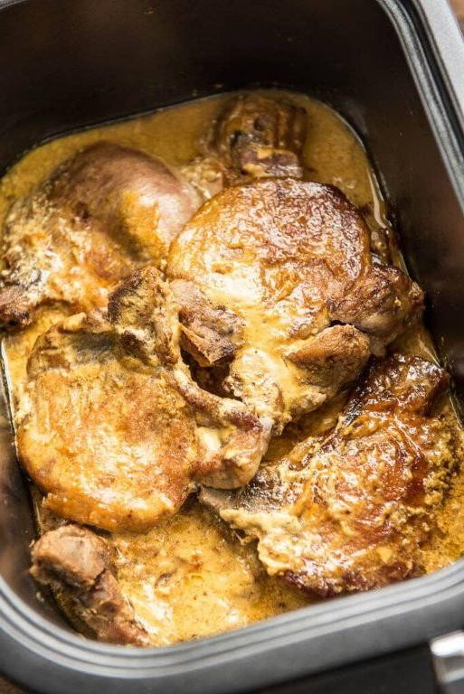 Crock Pot Honey Mustard Pork Steak