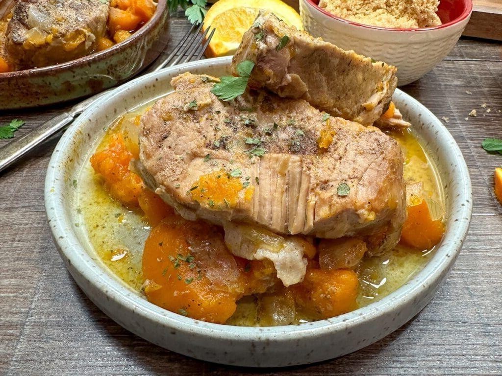 Crock Pot Pork Steak with Sweet Potatoes