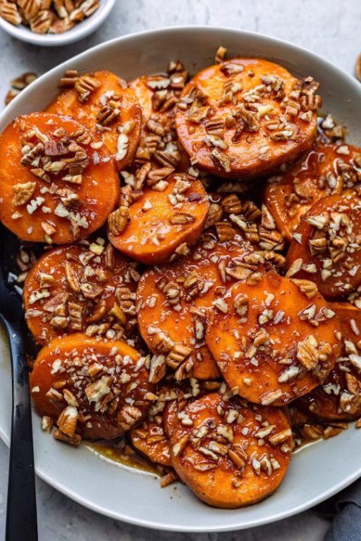 Crockpot Maple Glazed Sweet Potatoes